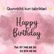 ✨️Quvonchli kun tabriklari✨️